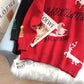 Weihnachtspullover für Damen, locker, faul, mit Windboden, Hemdoberteil 5250