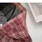 Tweed-Faltenrock, Retro-Rock in A-Linie mit hoher Taille 5300