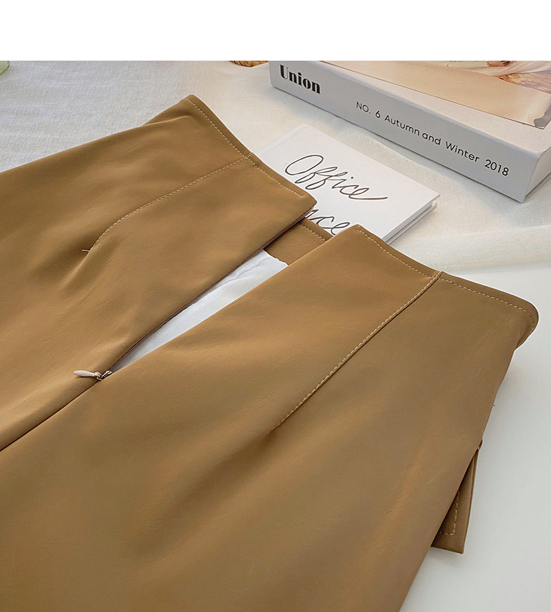 Koreanisches Design, unregelmäßiger, schmaler Hüftwickelrock 5279
