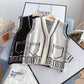 Imitation mink knitted vest for women  5173