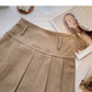 Aging foreign style high waist corduroy A-shaped skirt  5305