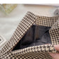 Design sense of niche Hong Kong style high waist thousand bird check skirt  5299