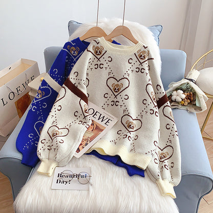 Lazy wind Cartoon Bear sweater  5147