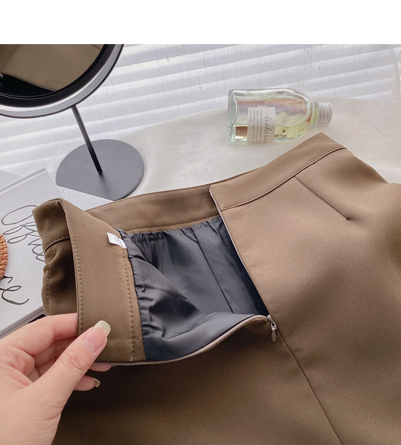 High waist drawcord strap design Hip Wrap Skirt  5280