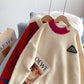 Rundhals-Pullover im College-Stil, neues Top 5167