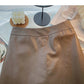 High waist solid simple A-line skirt  5276