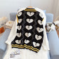 Love embroidered Japanese knit vest  5172