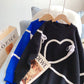 Klein Blue Ribbon Love dekorativer Pullover 5213