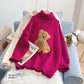 Cartoon Bear Lazy Wind Pullover im ausländischen Stil 5238