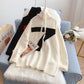 Korean version of high necked sweater with lazy design  5229