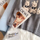 Cute Japanese cartoon sweater lazy wind sweater  5146