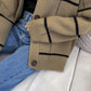 Harajuku sweater cardigan Plaid knitted jacket  5268