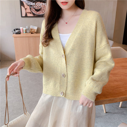 Small fresh knitted cardigan foreign coat  5269