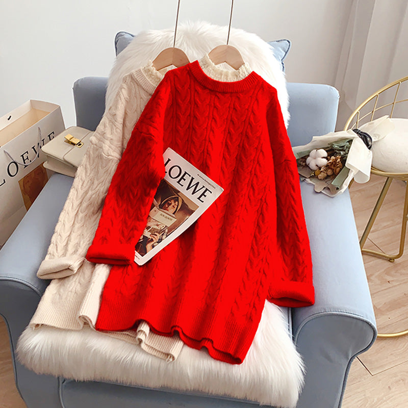 Design Sense Hanf-Pullover mit Spitzenkragen 5110