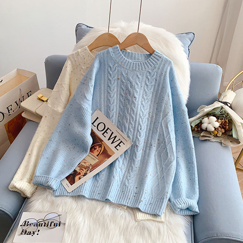 Sanfter Pullover Damen neues Strickunterteil Shirt 5127