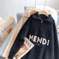 Design high neck zipper sweater Lapel sweater  5212