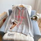 Lazy letter embroidered Hoodie sweater  5158