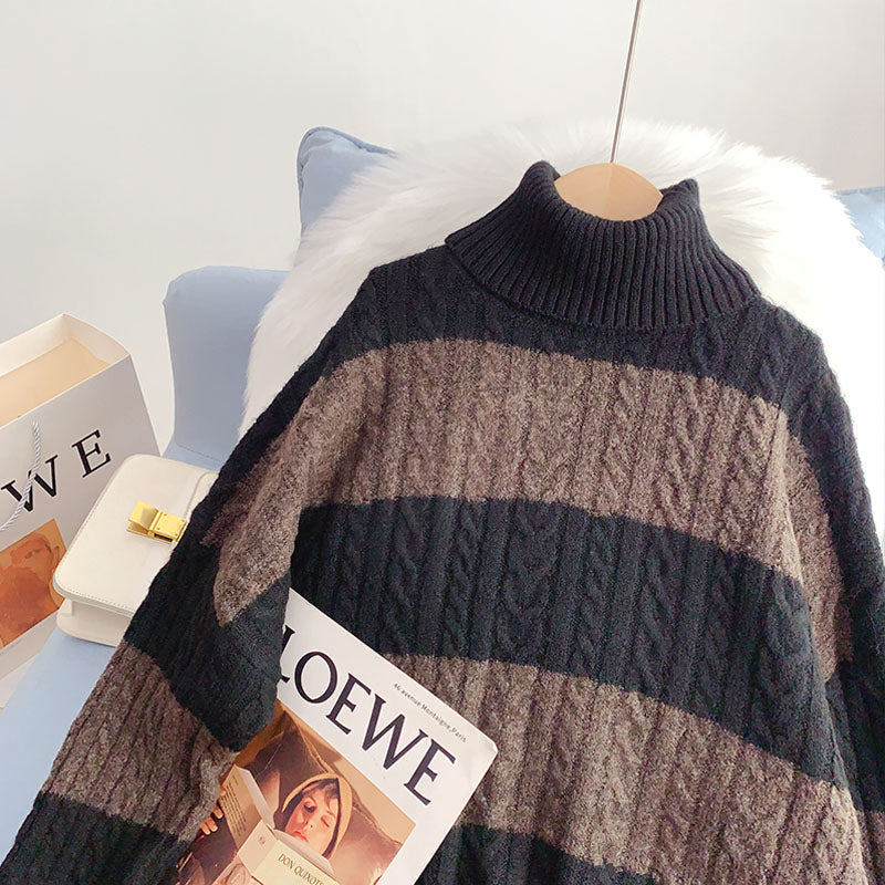 Vintage striped sweater women's sweater top  5123