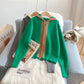 Koreanische Kapuzenpullover-Mantel-Strickjacke 5219
