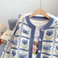 Weicher milchblauer Pullover neuer Strickmantel 5067