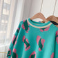 Leopard sweater women's fashion loose Pullover Sweater  5086