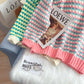 Lazy wind coarse wool sweater outer coat  5098