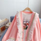 Loose design sense of minority sweet knitted coat  5060