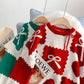 Roter Weihnachtsstrickpullover im ausländischen Stil 5030
