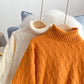 High neck twist sweater versatile bottomed sweater top  4955