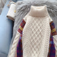 High neck sweater loose retro lazy style  5018