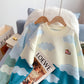 Cartoon Cloud Vintage Pullover Damen Pullover Top 5019