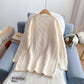 Medium length sweater lazy style sweater top  4960