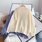 V-neck Pullover Sweater women's design sense niche sweater top  5092