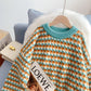 Lazy wind coarse wool sweater outer coat  5098