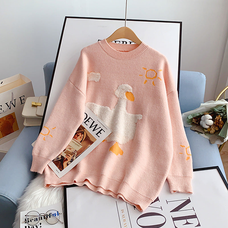 Sweater Pullover Sweater loose Korean sweater top  5001