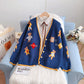 Little bear sweater cardigan V-neck knitted jacket  5064