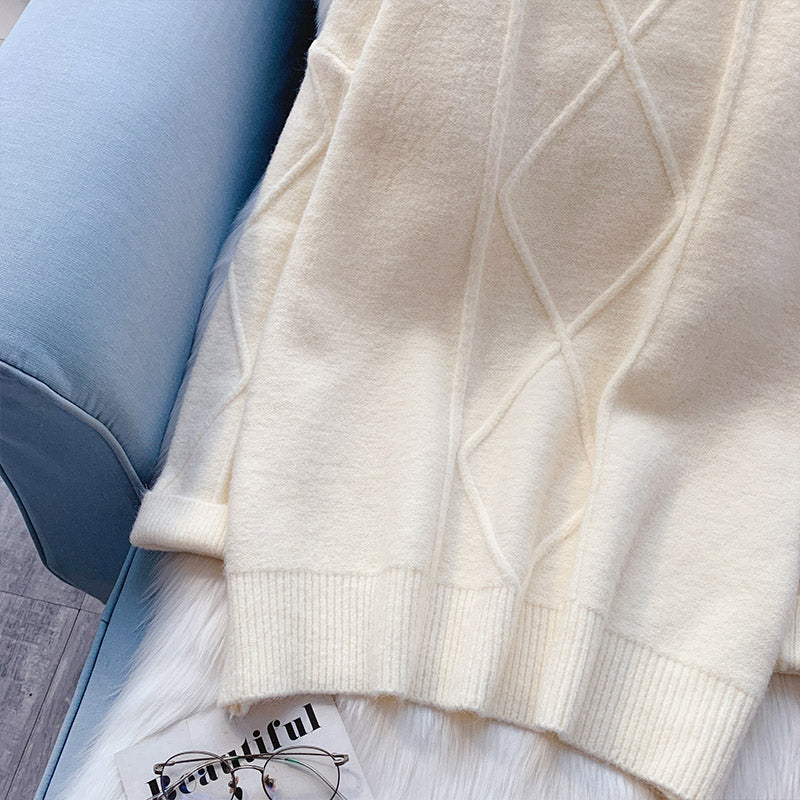 High neck sweater bottomed sweater top  5032