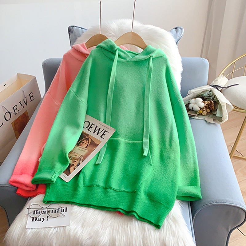 Design soft waxy color changing Hooded Sweater  4967