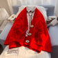 Vintage Twist Pullover Mantel Strickjacke 5061
