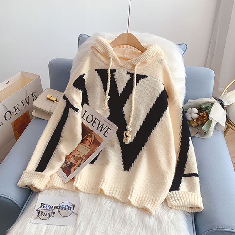 Hooded sweater new sweater coat  4993