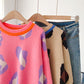 Leopard sweater women's fashion loose Pullover Sweater  5086