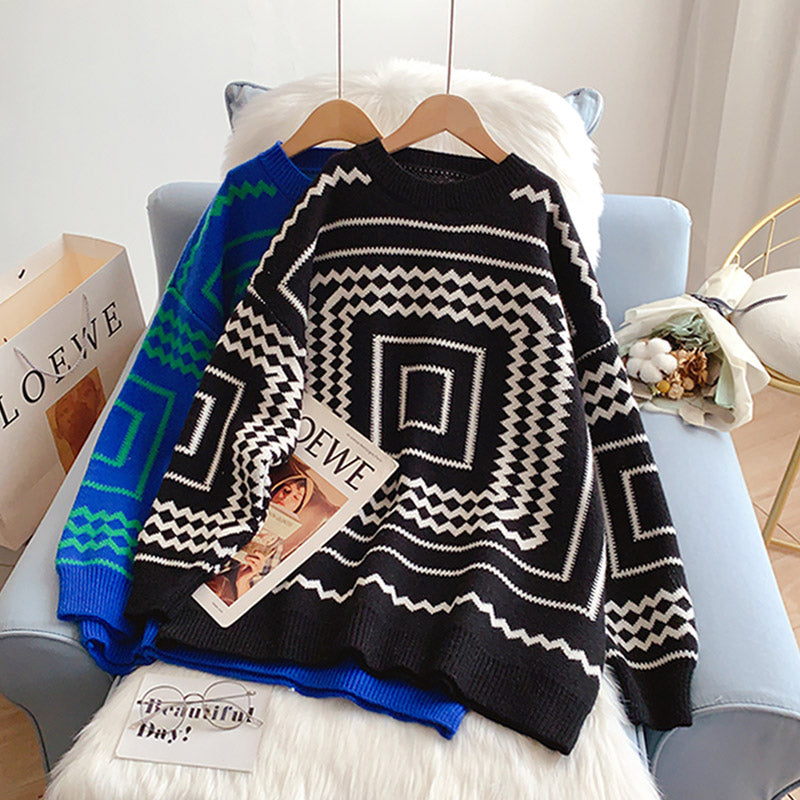 Vintage lazy sweater new sweater  4999