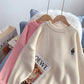 Bestickter Bärenpullover Vielseitiger Pullover für Damen 5029