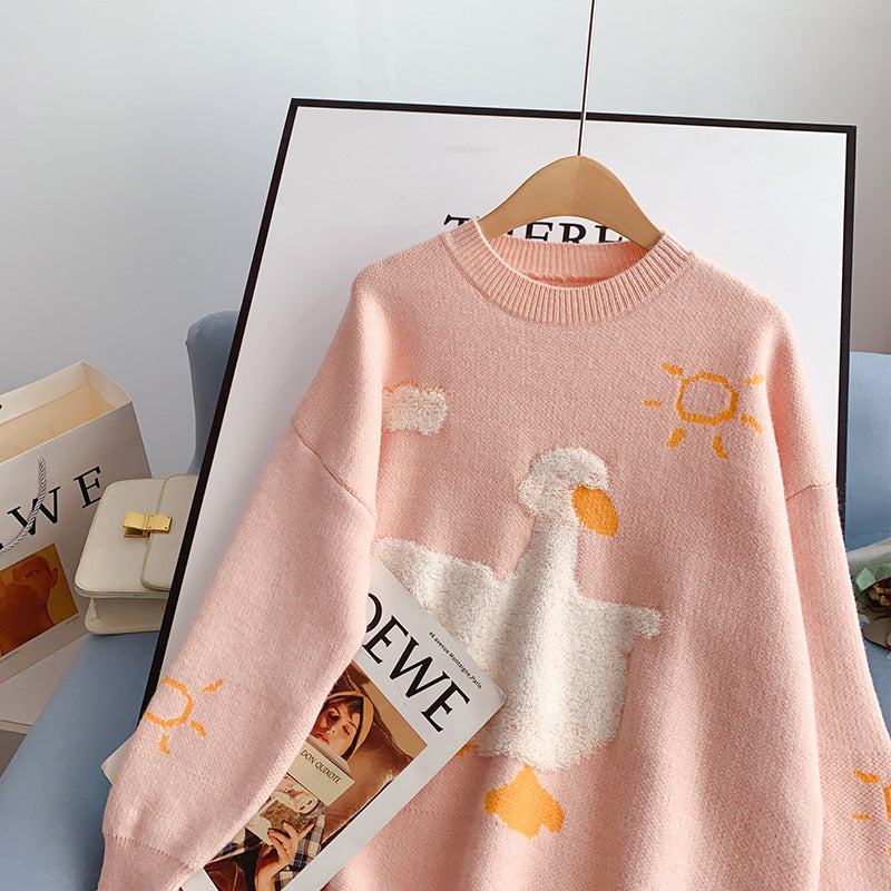 Sweater Pullover Sweater loose Korean sweater top  5001