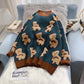Tragen Sie einen sanften japanischen Lazy Coat über dem Little Bear Pullover 5025