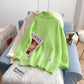 Pull col roulé couleur bonbon pull pull top 5058