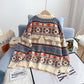 Vintage Lingge Christmas elk sweater female  4980
