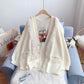 Loose design sense of minority sweet knitted coat  5060