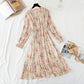 The new waist is slim, French retro forest chiffon long skirt  4837