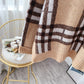 Vintage Plaid half high neck sweater  5033